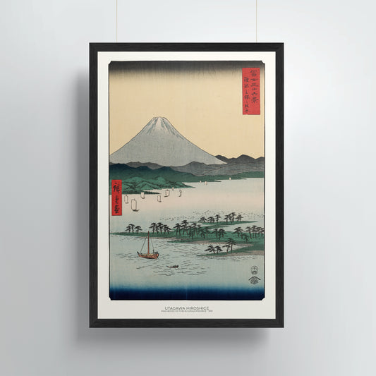 HIROSHIGE - Pine Groves of Miho in Suruga Province